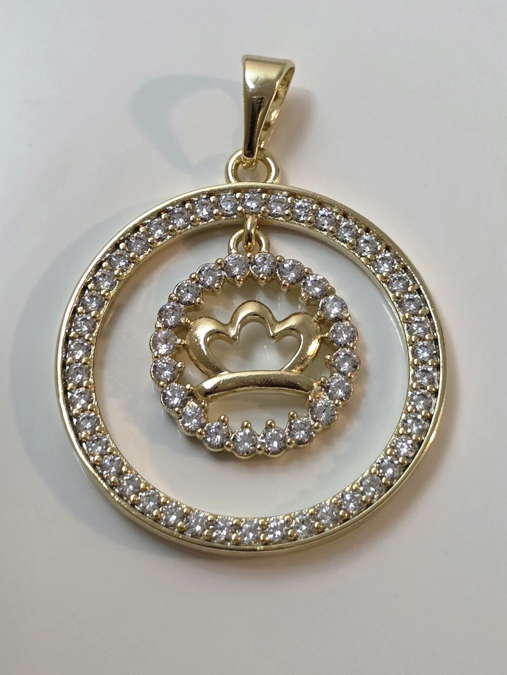 Double Circle Tiara Pendant